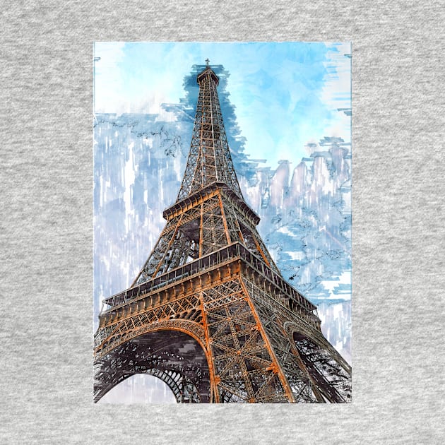 Eiffel Tower Low Angle. For Paris Lovers. by ColortrixArt